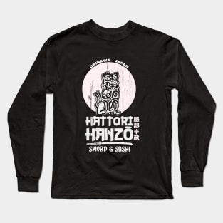 Hattori Hanzo Sword & Sushi Retro Vintage T Shirt Long Sleeve T-Shirt